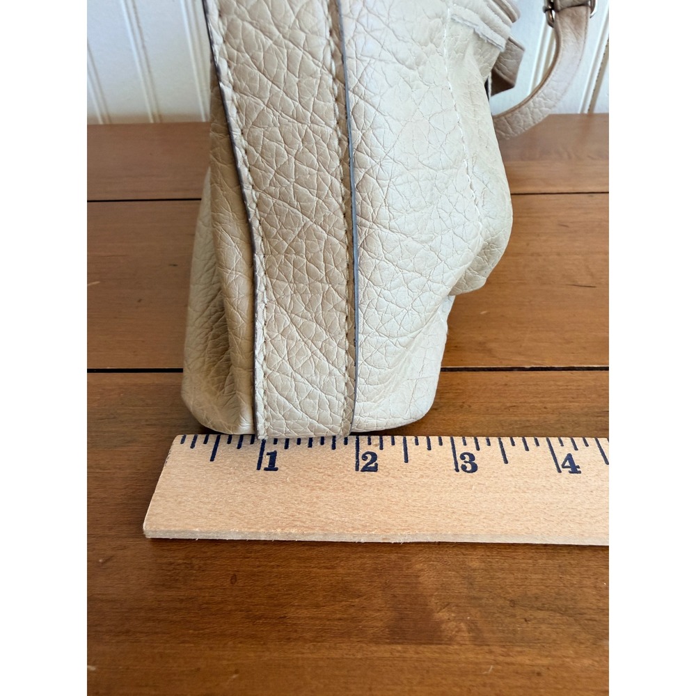 Rosetti Beige Pebbled Faux Leather Crossbody Bag Multi-Pocket Purse Small - Picture 4 of 10